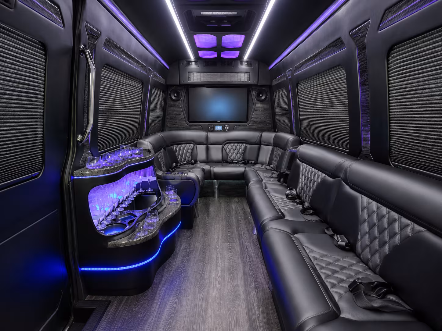 mesquite 30 passenger party bus inside