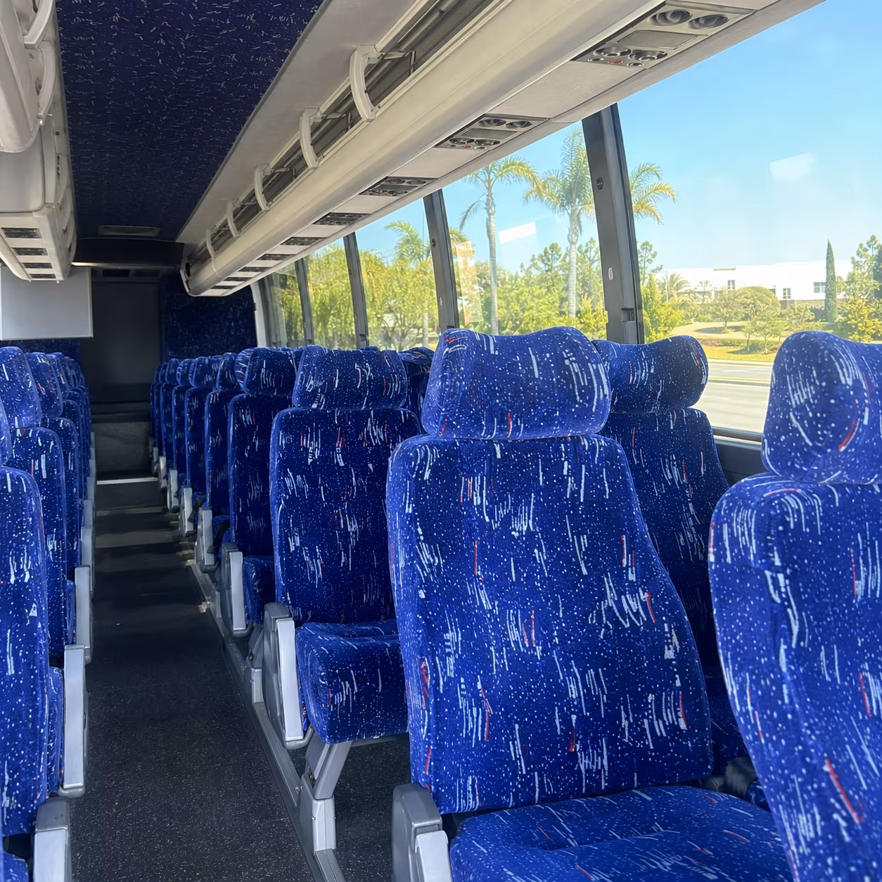 mesquite 56 passenger charter bus interior